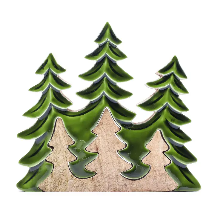 Lost in the Forrest - Three Trees 3D Wooden Decoration - 20x23cm