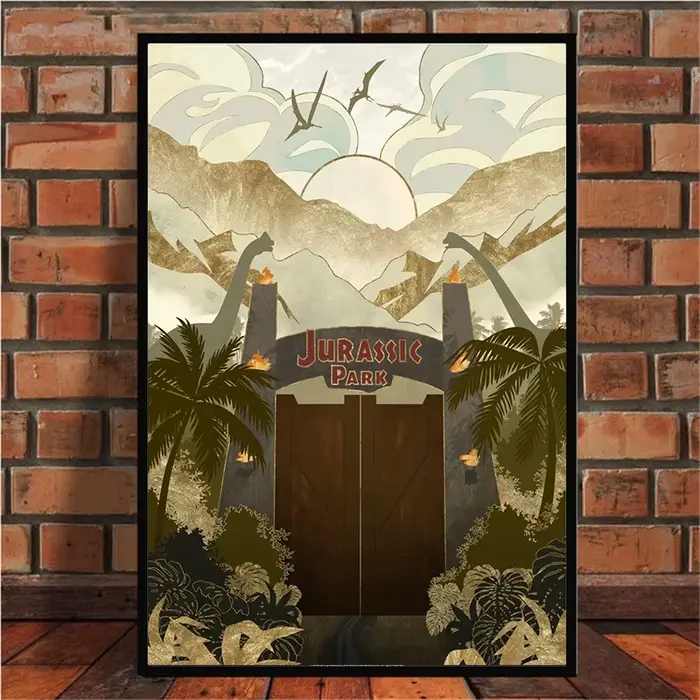 Affiche de film du monde des dinosaures du Jurassic Park
