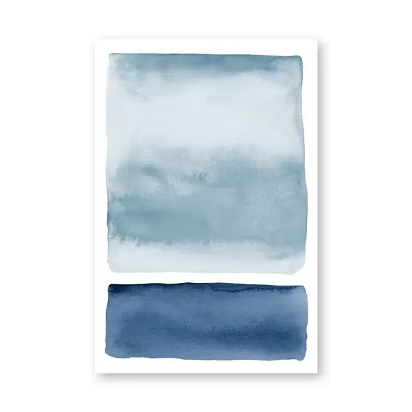 Impressions d'aquarelle bleu marine, œuvres d'art indigo, images murales minimalistes, affiches abst