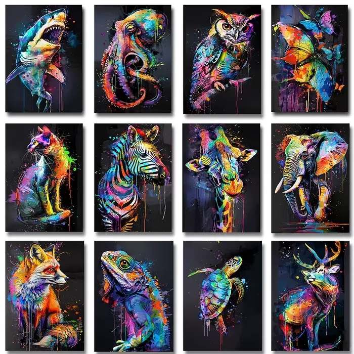 Affiche de peinture sur toile graffiti pour la décoration intérieure