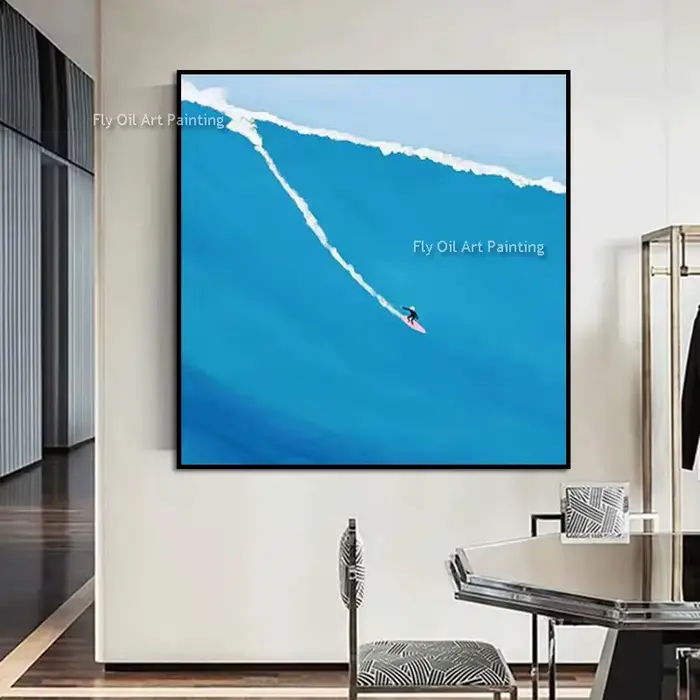 Décoration murale originale « Blue Green People Set Sail » pour chambre