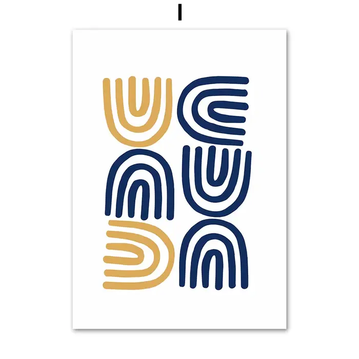 Rétro Picasso Matisse corail Boho lignes géométriques visage fille mur Art toile peinture imprime af