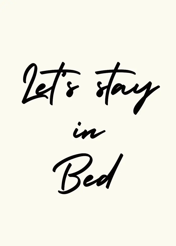 Peinture sur toile Just Five More Minutes, soyez favoris au lit, affiche imprimée, Art moderne, drôl