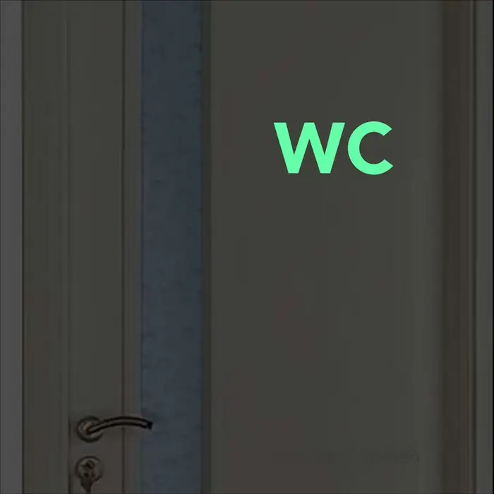Autocollant de signe de porte de WC