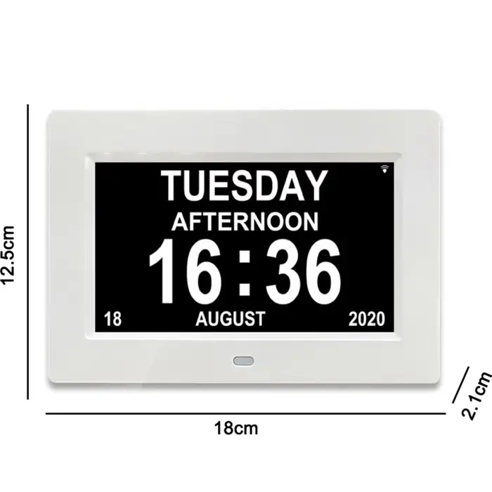Horloge calendrier numérique LED à 12 alarmes avec affichage multilingue pour afficher