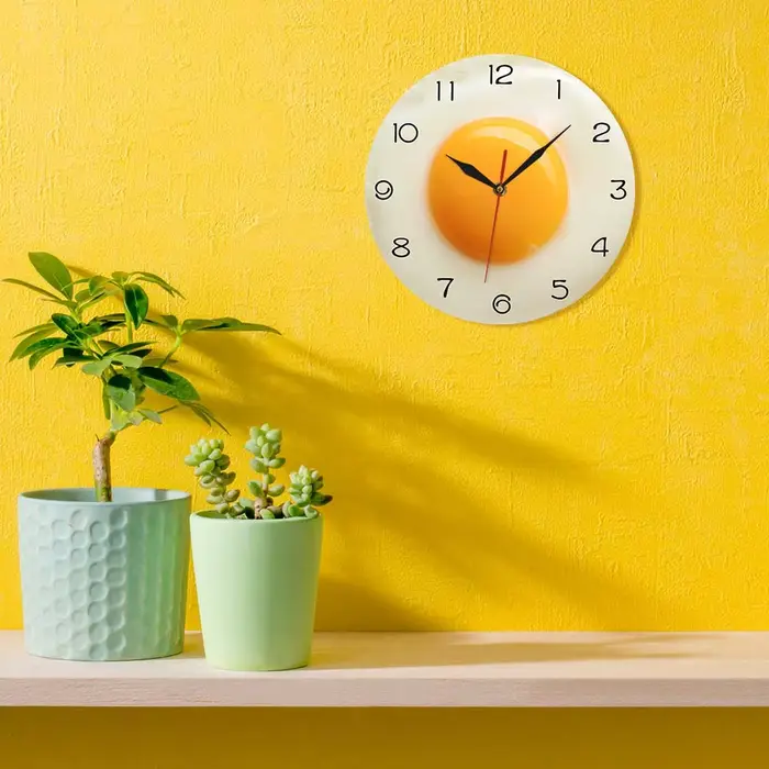 ABMO – horloge murale en forme d'œuf poché