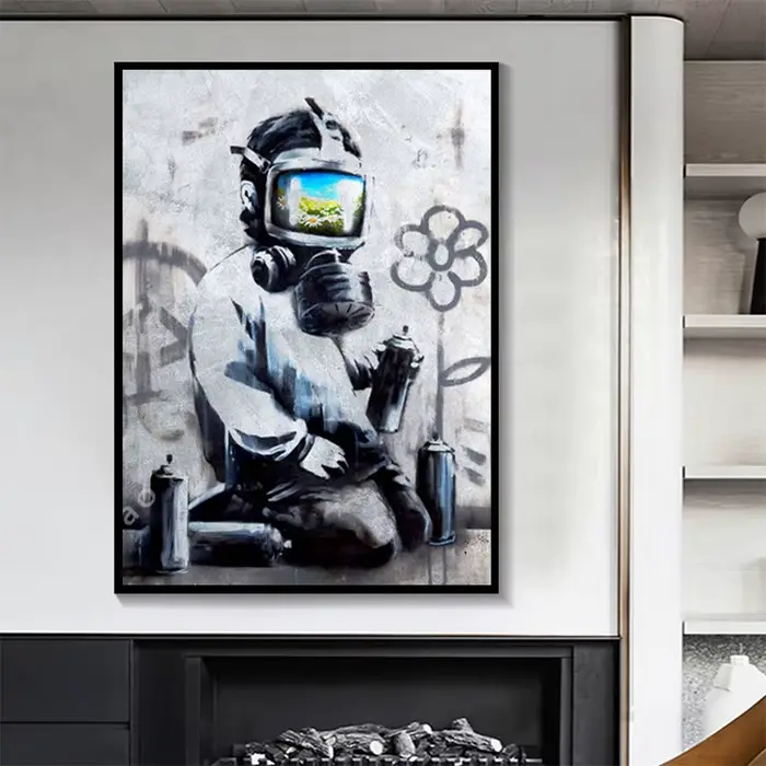 Banksy jeu changeur infirmière hommage toile peinture affiches abstraites et imprimés mur Art photos pour salon décor Cuadros