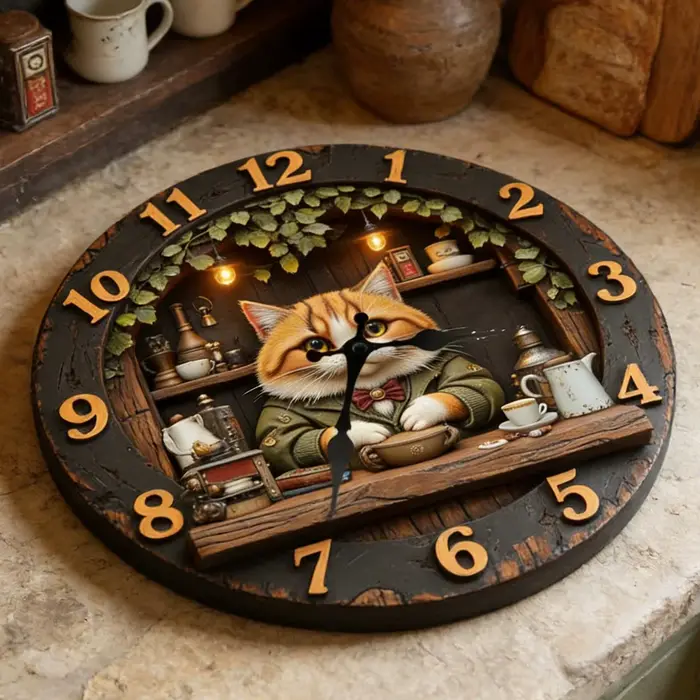Horloge murale en bois silencieuse de 12 pouces