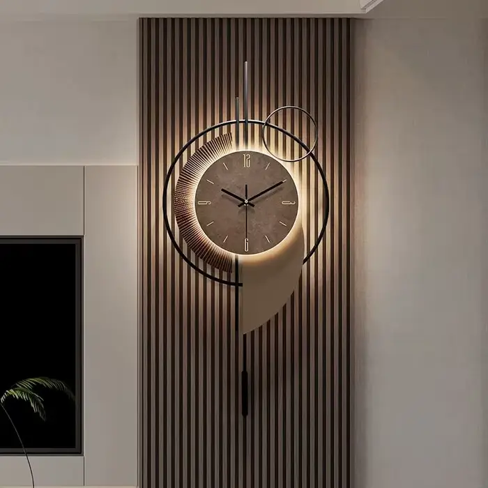 Horloge murale haut de gamme 2025 nouveau modèle avec lumières