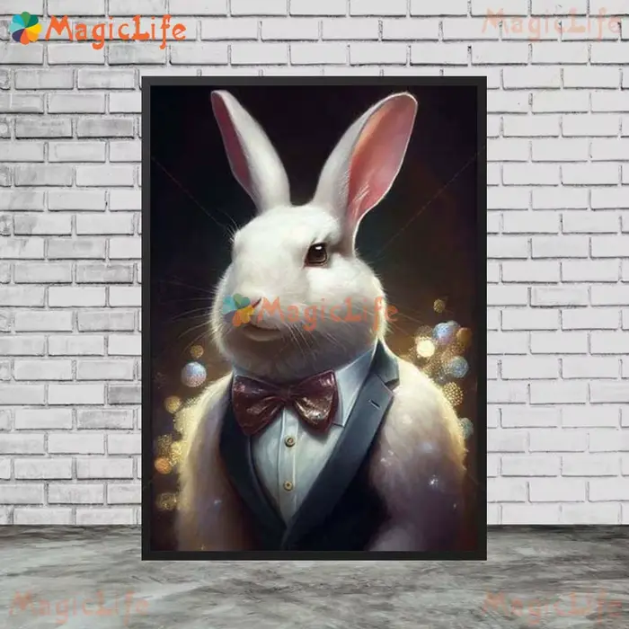 Affiche murale avec chat drôle en costume