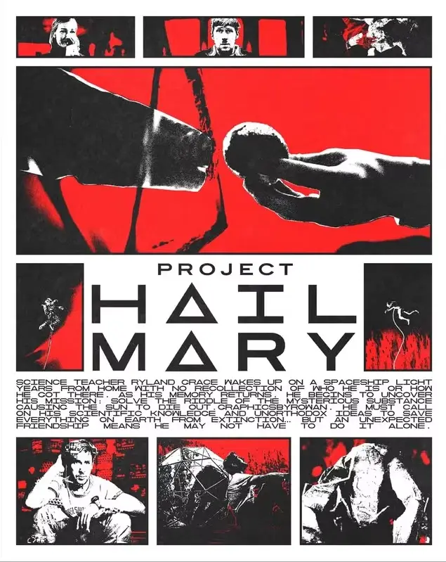 Affiche de film Project Hail Mary 2026 NOUVEAU, impression sur toile, art mural, film science-fictio
