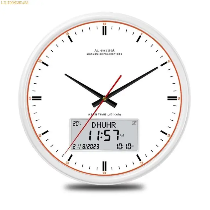 J1ha FAJ-360 Vintage Round Wall Clock Morloge d'alarme multifonctionnel pour le bureau chambre