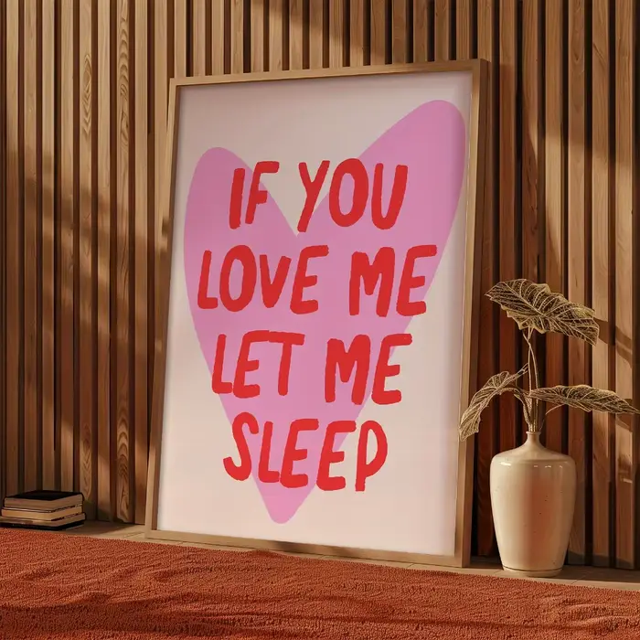 Affiche drôle sans cadre «si vous m'aime