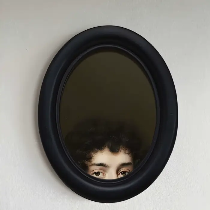 1 cadre photo ovale vintage de style victorien en bois – Décoration murale avec crochet, charmante d