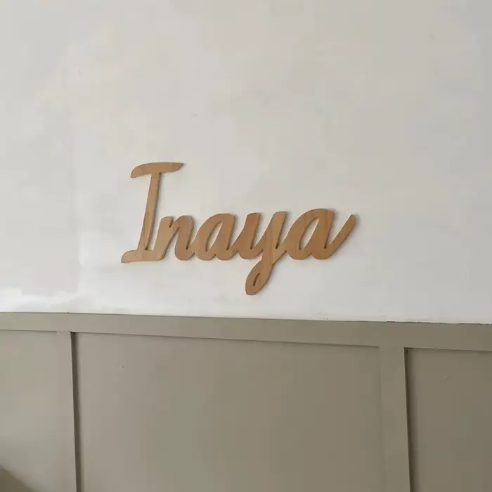 Panneau Mural en Bois avec Nom Personnalisé pour Chambre d'Adolescent et d'Enfant