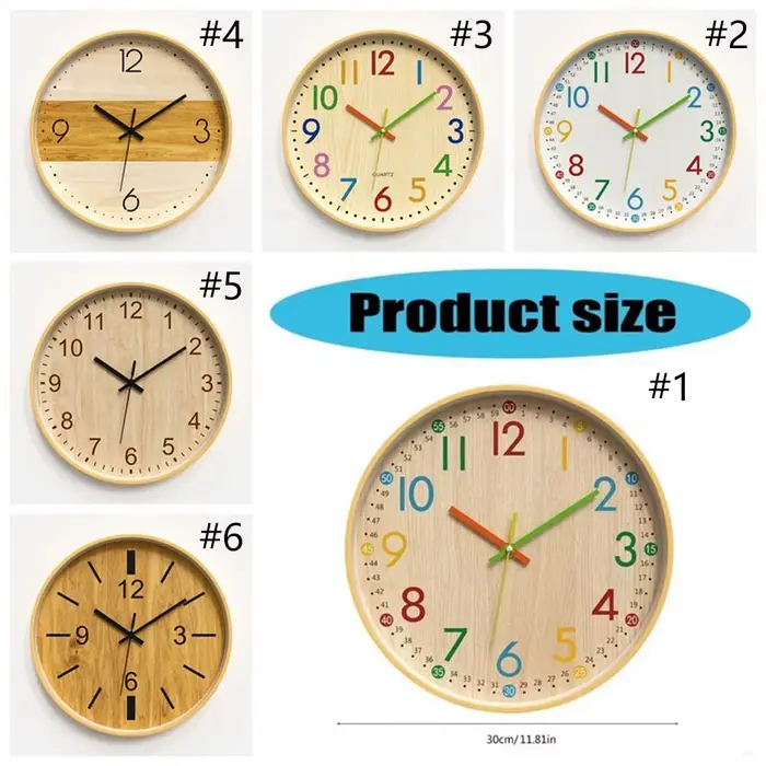 Horloge murale numérique facile à lire de 12 pouces