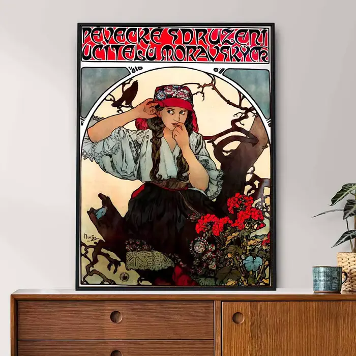Affiche rétro d'art Nouveau