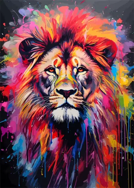 Peintures sur toile d'animaux aquarelle, rhinocéros, chat, hibou, Panda, Lion, tigre, animaux sauvag