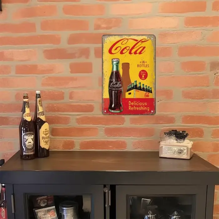 Affiches métalliques vintage de boissons gazeuses Cola