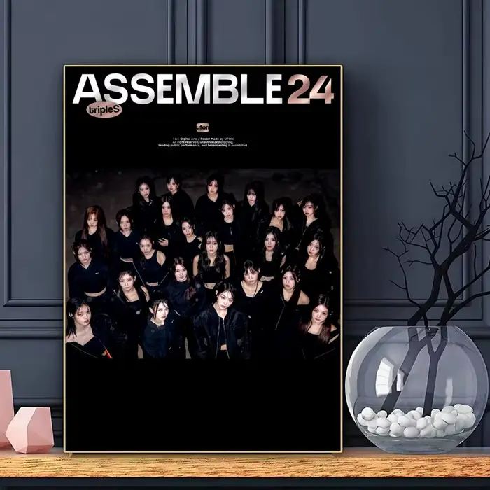 Poster Kpop futuriste Band T-TripleS ASSEMBLE24, impression artistique murale esthétique moderne, mi