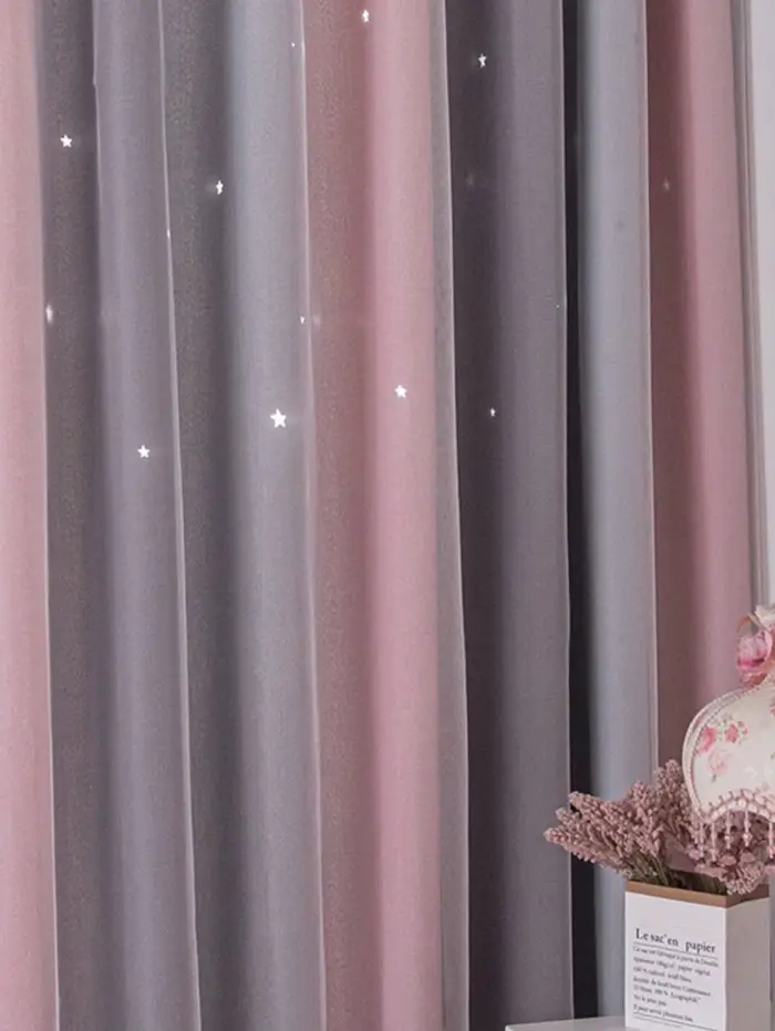 Rideaux occultants pour enfants, pour chambre à coucher, isolation thermique, étoiles scintillantes