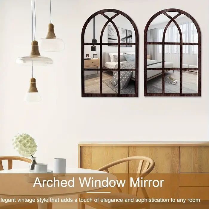 Miroir mural rétro en acrylique en forme d'arche