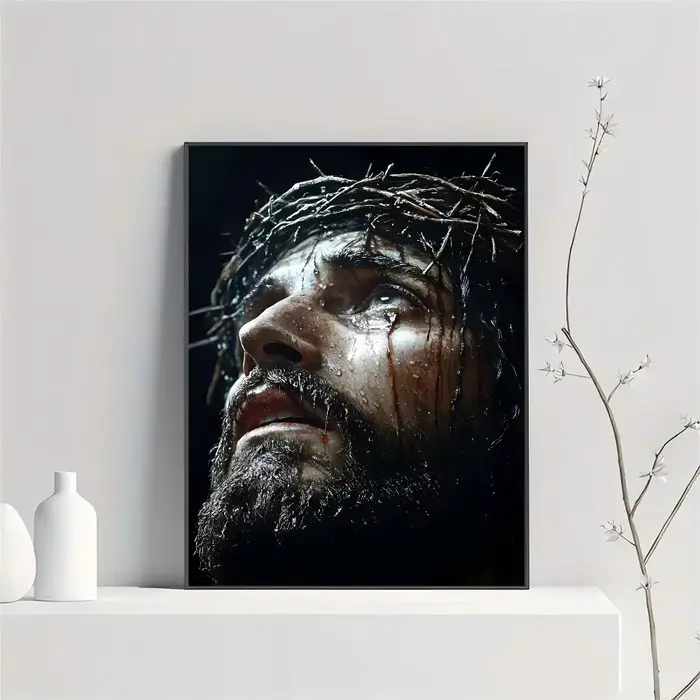 Art mural avec croix de sainte lumière