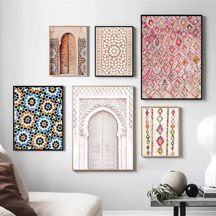 Peinture sur toile d'art mural marocain
