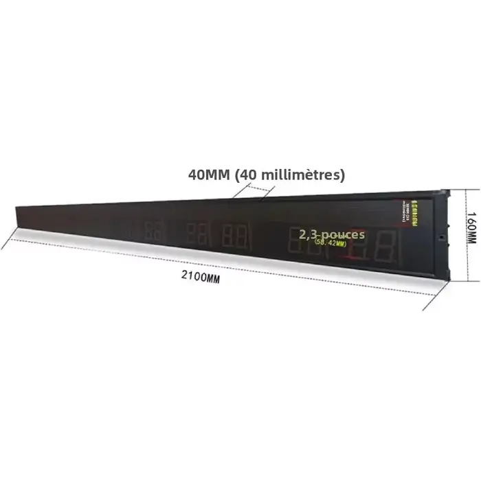 Horloge murale LED mondiale avec affichage de 6 fuseaux horaires