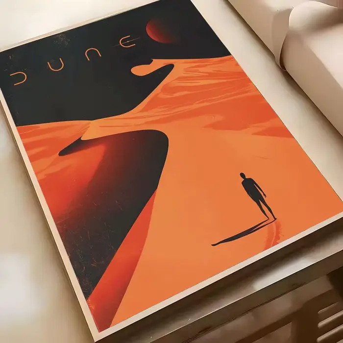 Affiche de film de science-fiction Dune Part 2, autocollant mural HD étanche, décor esthétique auto-