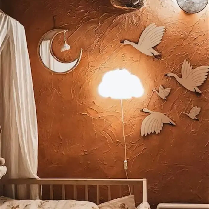 6 pièces/ensemble Ins groupe de bois d'oie volante Niche murale peut être collée dans le mur pour couvrir la la