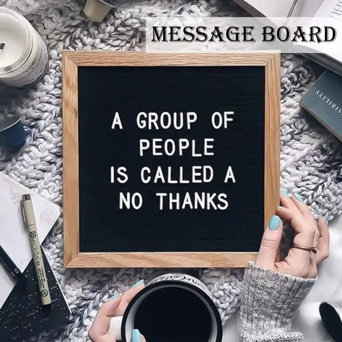 Tableau de messages en bois multifonctionnel avec symboles interchangeables