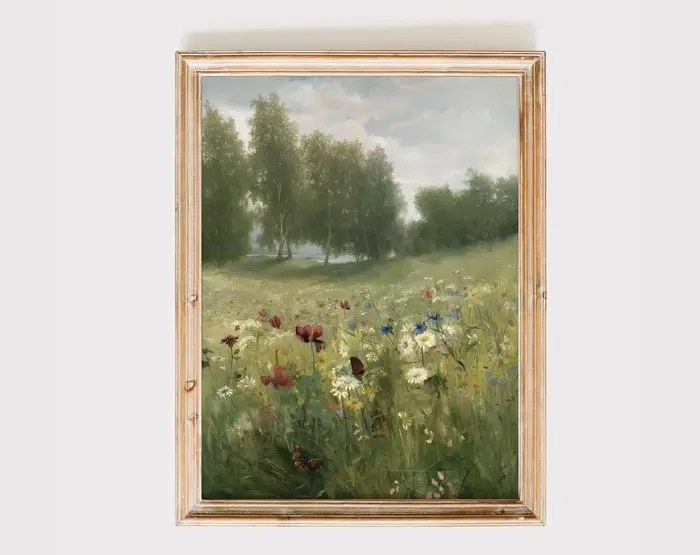 Vintage campagne mur Art impression rétro rustique printemps vues naturelles toile peinture paysage affiche photo décor à la maison