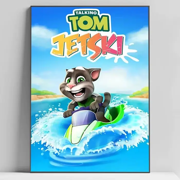 Affiche décorative avec le roi Tom et ses amis pour chambre de bébé