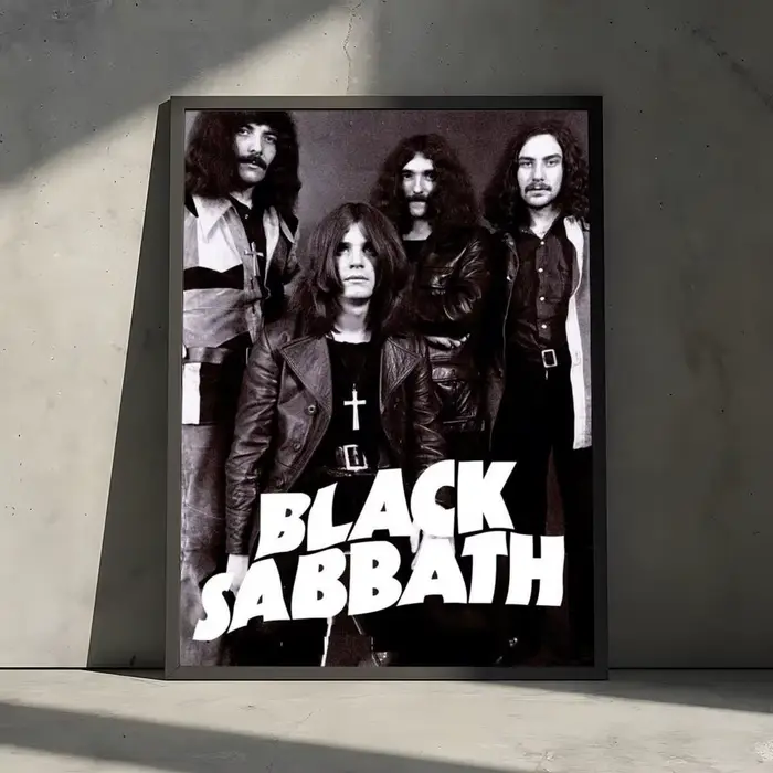 Autocollants muraux noirs de la groupe Black S-Sabbath, peinture murale, autocollants muraux auto-ad