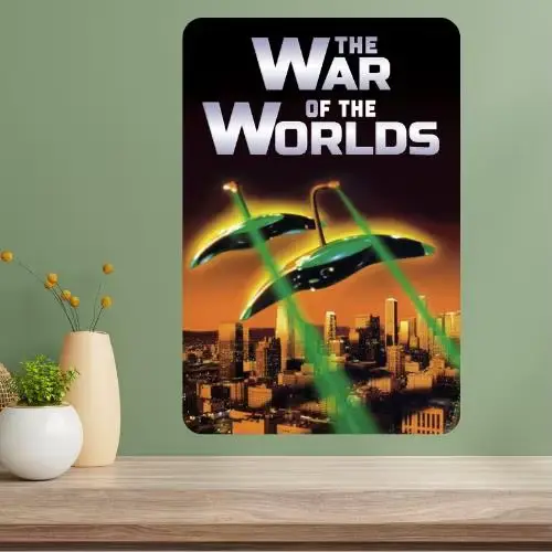 Affiche métallique du film classique La Guerre des mondes
