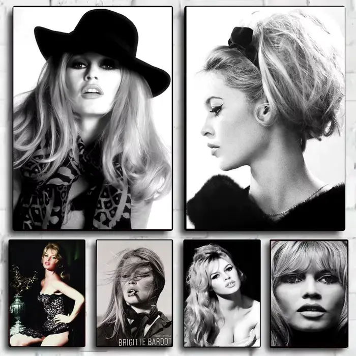 Pop chanteur B_Brigitte B_Bardot Magazine affiche décorative murale Art autocollants Mural Photo impression pour la maison salon couloir décor