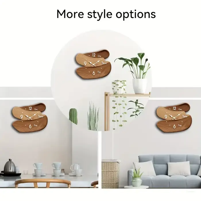 1 pièces horloge murale en bois maison salon décor fond mur