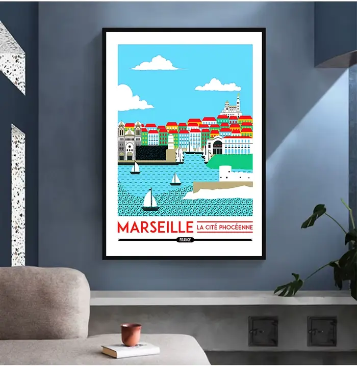 Toile de voyage d'olive de Marseille Anis de France