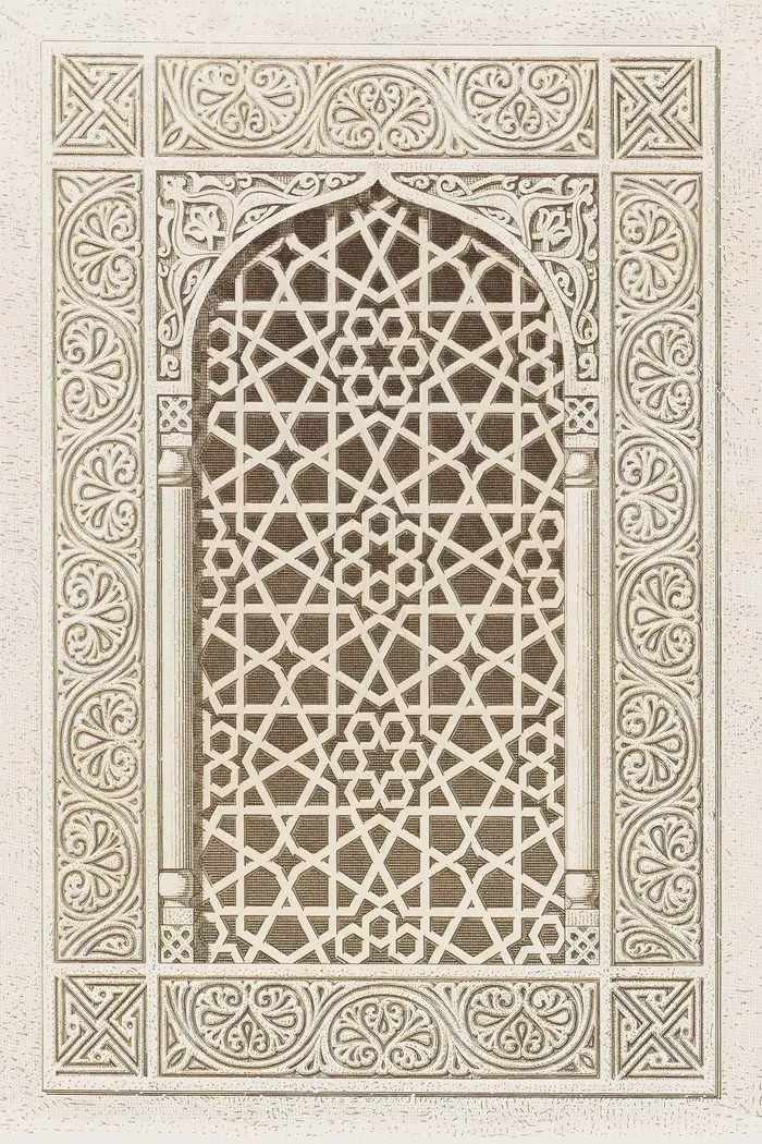 Toile d'architecture de fenêtre de mosquée islamique Vintage, affiche musulmane, imprimés d'art mura