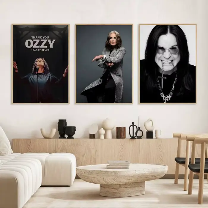 O-ozzy Osbourne groupe chanteur principal affiche HD affiches auto-adhésives imperméables idéal pour la décoration du salon chambre bar