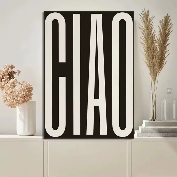 Bonjour inspiré Ciao mur Art toile peinture amour inspirations citation affiches minimalisme pour salon décor à la maison Cuadros