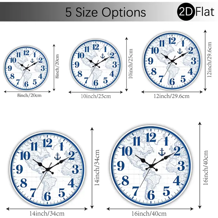 Horloge à motif de carte du monde, idéale pour la décoration de la maison et de l'université, horloge murale artistique unique