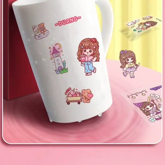 10/50/100 pièces Collection d'autocollants de dessin animé fantaisiste-autocollants adhésifs colorés amusants pour