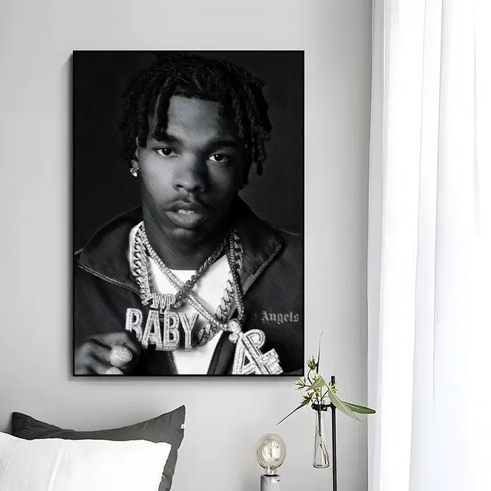 Couverture d'album de musique Pop Rap, affiche L-Lil Baby, affiche d'art mural imprimée, peinture mu