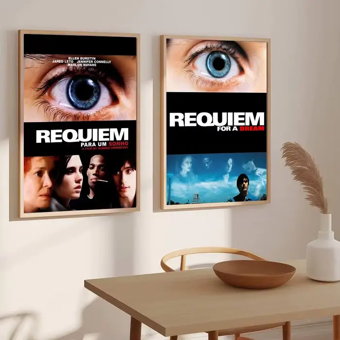 Affiche de film classique R-Requiem For A Dream, impression artistique murale esthétique moderne, articles de décoration pour chambre à coucher, décoration de la maison, cadeau
