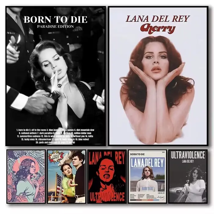 Lana Del Rey affiche chanteur Lizzy Grant Album de musique esthétique rappeur Hip Hop film toile peinture mur Art Mural décor de chambre