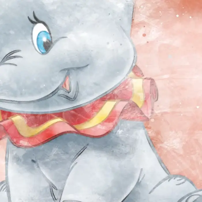 Affiches d'art Dumbo, impression aquarelle, dessin animé, bébé éléphant, citation Dumbo, peinture sur toile, décoration murale pour chambre d'enfant