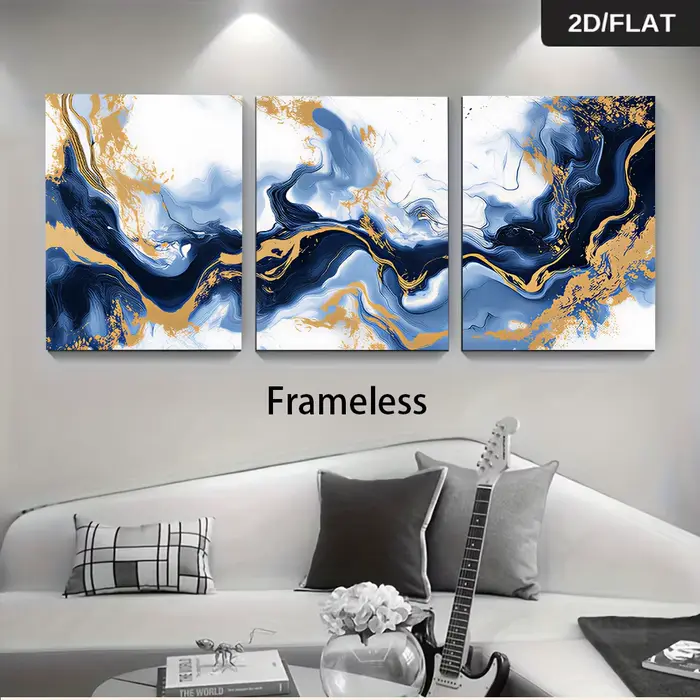 1 ensemble de peintures décoratives modernes abstraites sans cadre