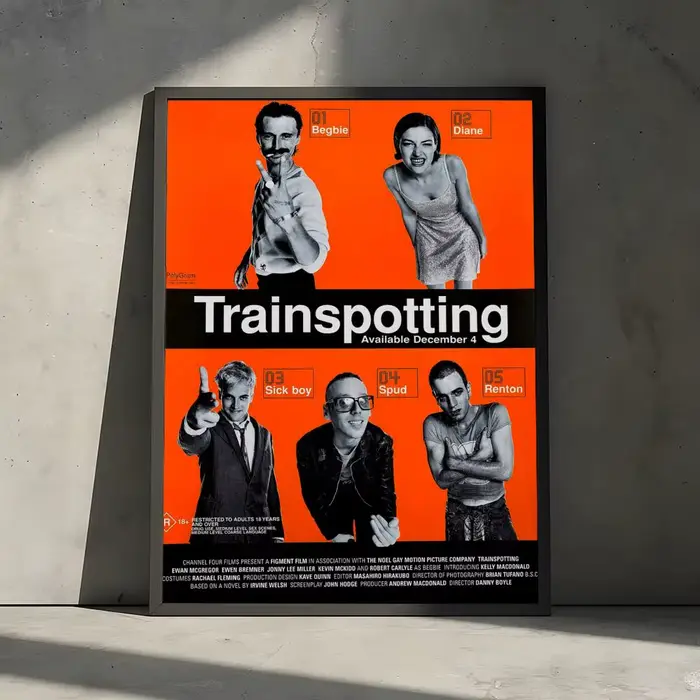 Affiche de film classique T-Trainspotting, autocollants décoratifs d'art mural, impression photo mur